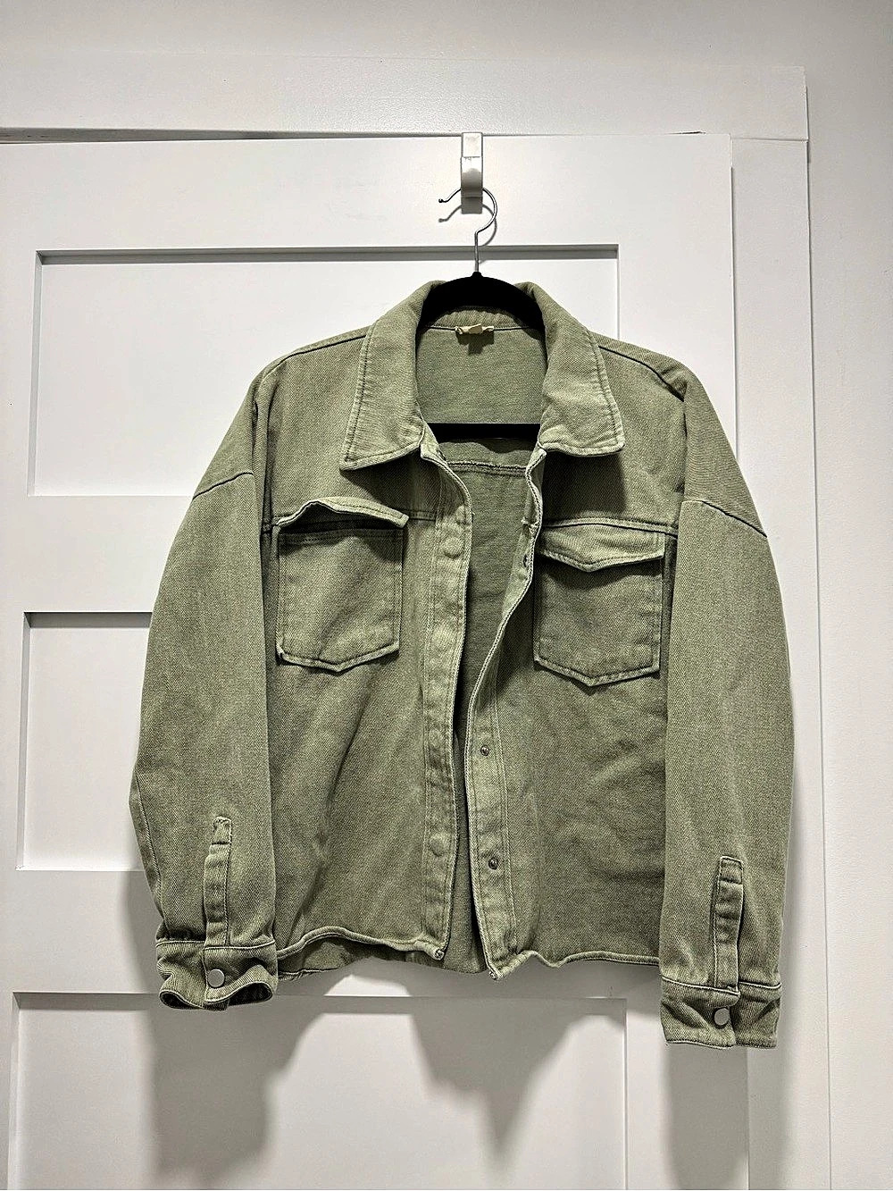 Green Cotton Jean Jacket